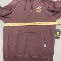 Burlebo Sweatshirt Mens Small Red Hoodie Pullover Fleece Duck Outdoors Camo