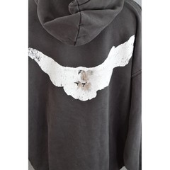 Yeezy Gap Balenciaga Dove Hoodie Medium Gray Mens Streetwear FLAWS