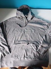 Reebok Women’s/Teens Soft Gravity Hoodie Gray Adult XL, Drawstring, Zip Pocket