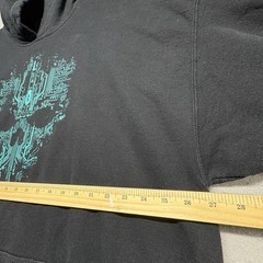 Grunt Style Mens Hoodie 3XL Big & Tall Black Teal Skull Flag Logo Graphics XXXL