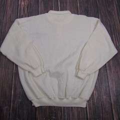Northwest Territory Sweatshirt Mens L Ivory Vintage Polo Collar II72-16