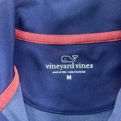 Vineyard Vines Pullover Mens M Blue Quarter Zip Performance 100% Polyester