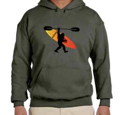 828 Vibes Bigfoot and Kayak Hoodie Gildan G185 Adult Heavy Blend 50/50
