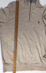 Polo Ralph Lauren Sweatshirt 1/4 Zip Pullover Heather Taupe Men Size L – NWT