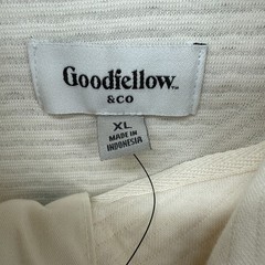 Goodfellow Sweatshirt Mens XL Ivory Snap Closure Textured Outdoor Pullover