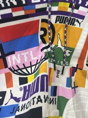 PUMA Forever Better Graphic Hoodie Mens XXL Colorblock All Over Print Streetwear