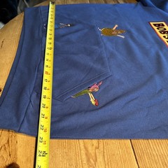 Bob’s Burgers Characters embroidered hoodie blue XLARGE XL BoxLunch NWT Pullover