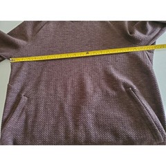 Lululemon Mens Textured Double-Knit Cotton Hoodie Burgundy Plum LM3EOZS Size M