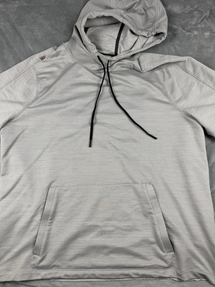 Rhone Luxe Knit Hoodie XL Short Sleeve Sweatshirt Heather Gray Men’s