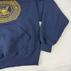 Soffe US Navy Hoodie Mens Medium Blue United States Navy Graphic Sweatshirt USA