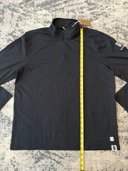 New Marine Layer Re-Spun Sport Quarter Zip Mens L Charcoal Performance Logo