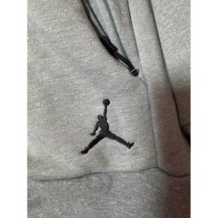 Jordan Mens XL Heather Gray Jumpman Pullover Hoodie Zipper Pockets Athletic