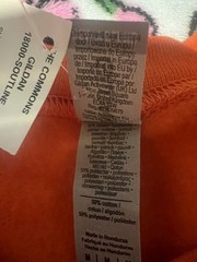 Gildan Mens Heavy Blend Crewneck Sweatshirt Sz M Orange With A Letter S In Blue