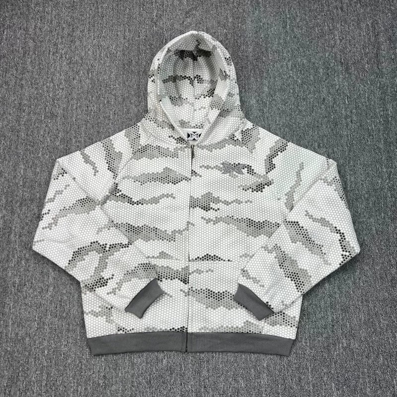 MENS EMBROIDERY HOODIE MERT HIGH STREET FLEECE ZIPPER HOODED JUMPER SWEATSHIRT