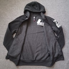 Ecko Unltd Hoodie Mens Medium Gray Full Zip Sweatshirt Logo Front Sleeve NWT