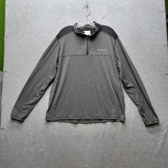 Columbia Men Sweatshirt L Gray Omni-Wick Activewear Gorpcore Logo Zipper Long