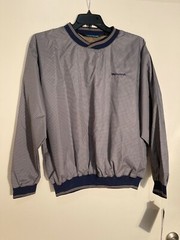 NEW Size M Tri-Mountain 2600 Zephyr Blue Grid Microfiber Pullover Outerwear