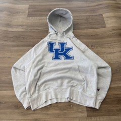 Champion Reverse Weave Kentucky Wildcats Hoodie Gray Blue Large 0994