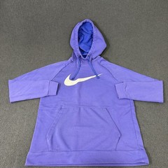 Nike Hoodie Mens Medium Purple Fleece Pullover Kangaroo Pocket Swoosh CZ2425-430