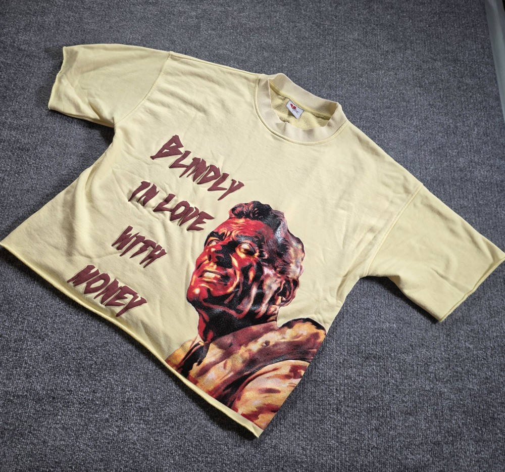 BOHB Built Off Heart Break Blindly In Love Money Graphic Tee Large Oversized