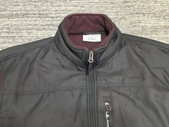 Champion Authentic Sweater Adult Large Burgundy Zip Jacket Sweatshirt Mens