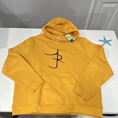 DSG Everyday Men’s Fleece Pullover Hoodie Yellow XL Regular Hooded Pockets