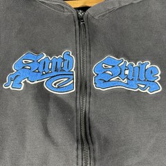 Women’s Black Full Zip Hoodie Sand Style Grunge Skater 4 Wheeler Desert Riding