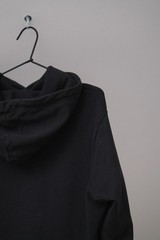 Diesel Men’s Black Cotton Big Logo Hoodie Size XL Made in Bangladesh