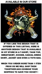 Pirate Skull Crossed Pistols Caribbean Loyal To None Patch Hoodie Sweatshirt 149