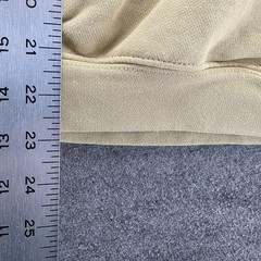 Zero Fatigue Hoodie Mens XL Beige Pullover Hooded Pockets Oversized Graphic