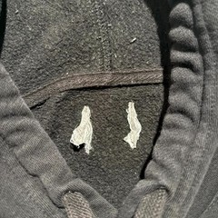 Gap Hoodie Small Unisex Black Embroider Arch Logo Fleece Lined Kangaroo Pockets