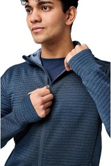 Brooks Mens Activate Midweight Hoodie Htr Storm Blue Zip Running Jacket