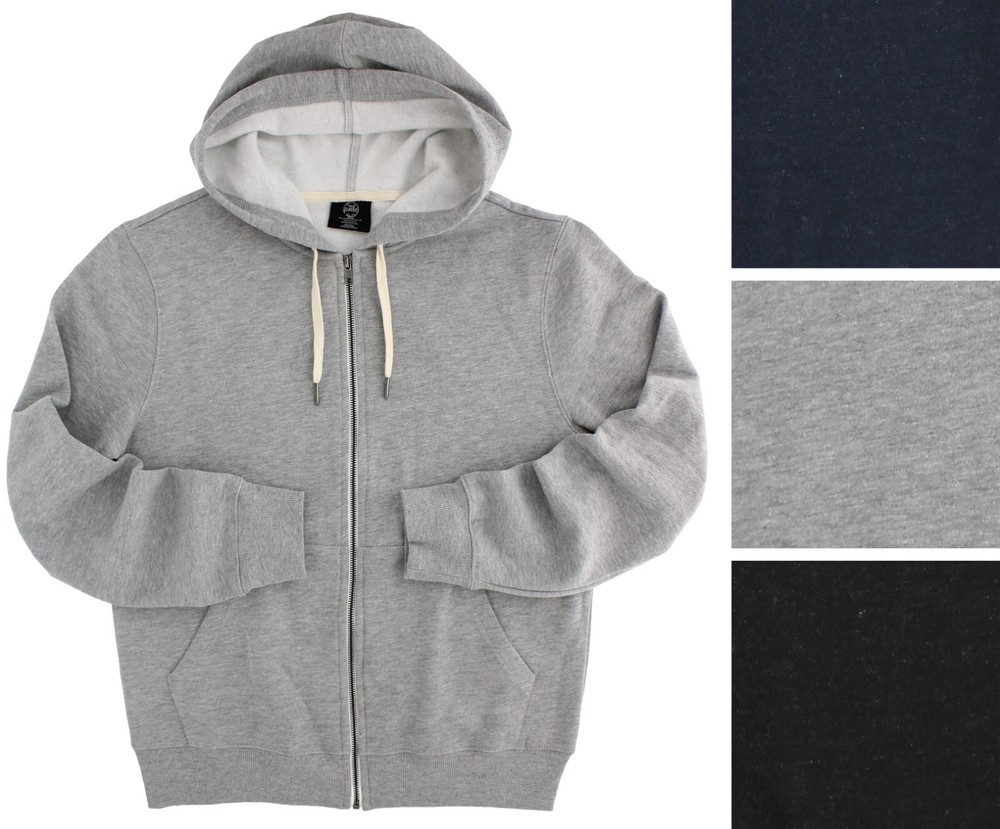 True Classic Men’s Hoodie Jacket French Terry Fleece Full Zip, Cotton/Poly Blend