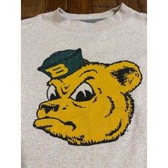 Champion Mens 2XL Oatmeal Heather Angry Bear Sailor Hat Graphic Sweatshirt C6200