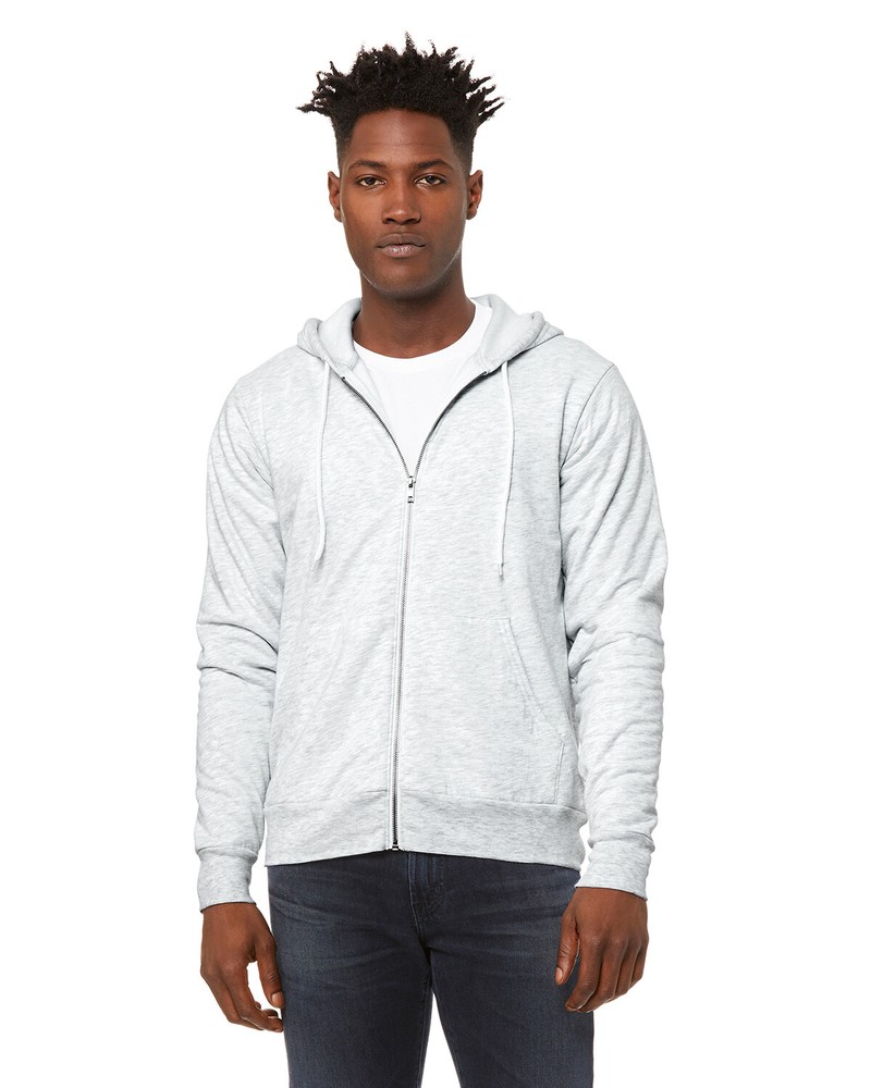Bella + Canvas Unisex Poly-Cotton Fleece Full-Zip Hoodie