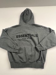 ESSENTIALS Fear Of God Hoodie Sweatshirt Mens XXS Dark Gray Pullover Fleece Logo