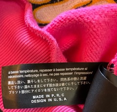 Valabasas Unity Pink Fleece Hoodie Satin Hood Streetwear Hip Hop Graphic Men’s M