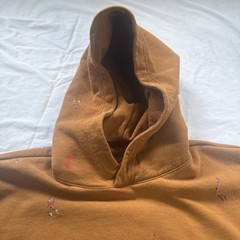 Nike Air Jordan Essential AOP Fleece Hoodie Mens S Brown DC9707-241 Basketball