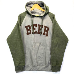Spencers Sweatshirt Hoodie Men’s Beer Pouch Varsity Warm Fun College Size XL