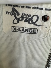 Triple Five Soul Distressed Hoodie XL Y2K Streetwear White Stripes 90s Vintage
