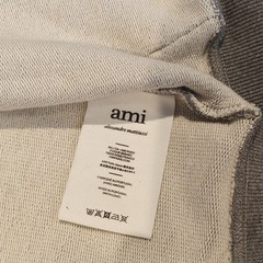 AMI Alexandre Mattiussi Women’s Gray Full Zip Hooded Logo Hoodie Pockets XXS