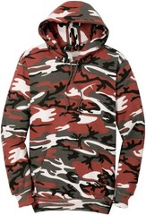 Camo Fleece Pullover Hoodie Camouflage Casual Cotton Blend Hooded Sweatshirt