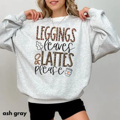 Fall Leaves Sweatshirt Autumn Season Cozy Apparel Top Gift Idea