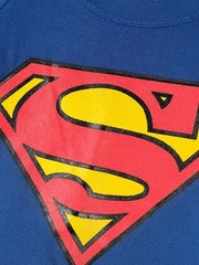 Vintage 90s Superman Sweatshirt Mens Large Blue DC Comics Metropolis USA Made
