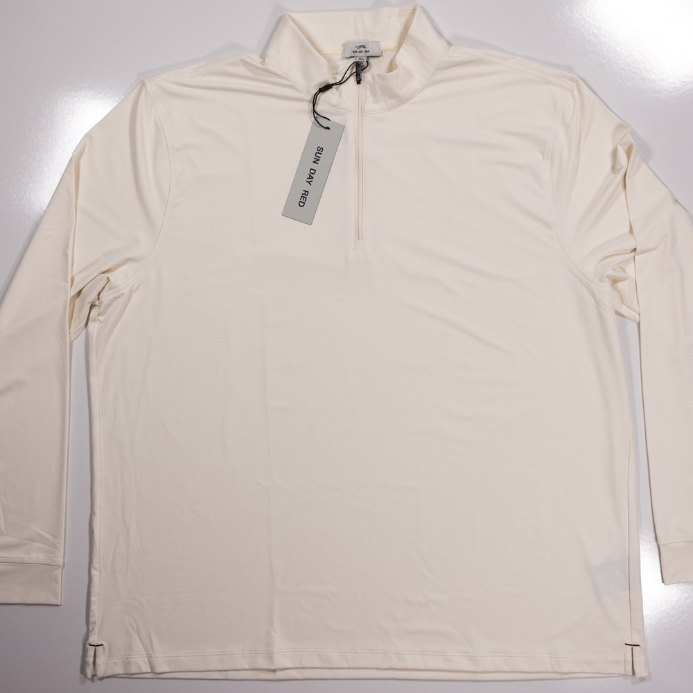 Sun Day Red Lightweight 1/4 Zip Pullover XL Tofu Tiger Woods NWT