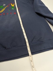 Vintage Sgt Leisure Sweatshirt Mens Medium Navy Sun Valley Ski Graphic *Stains