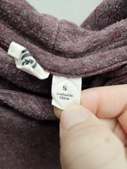 tentree Burgundy Pullover Hoodie Size med Sustainable Hemp Poly Blend