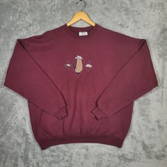 M&C Sport GOLF Sweatshirt Mens XXL Red Pullover Sweater Crewneck Embroidered