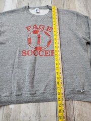 Vtg 90s Russell Athletic Page Soccer Sweatshirt Teens Youth Large
