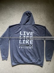 Men’s BASEBALLISM Size XL Live Life Like A 3-1 Count Gray Pullover Hoodie
